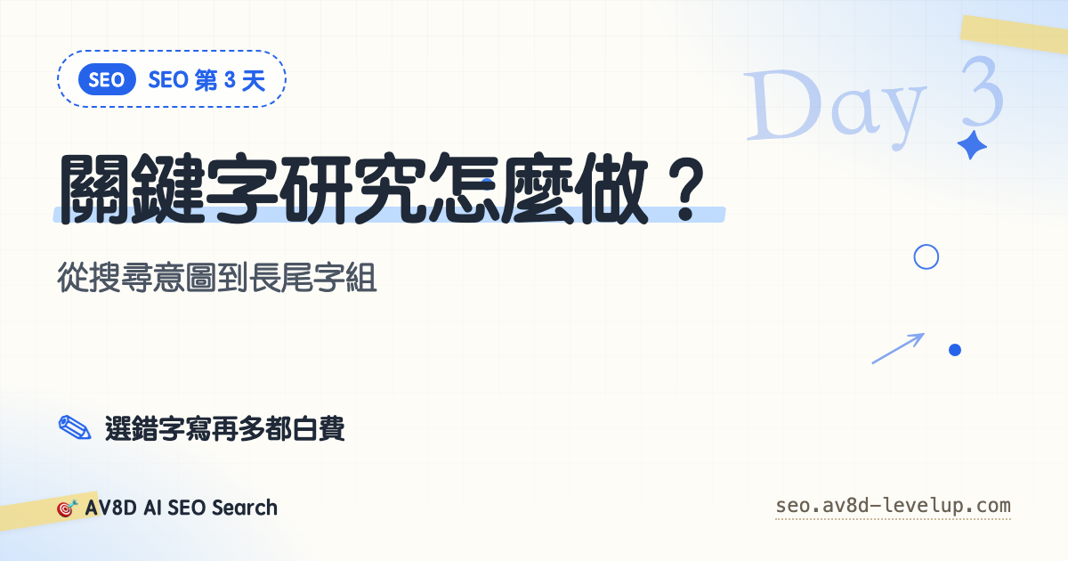 Day 3 — 關鍵字研究