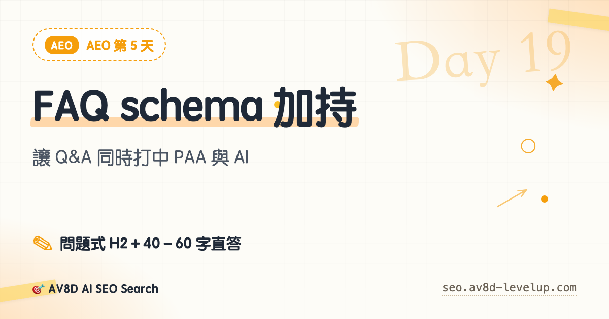 Day 19 — FAQ schema